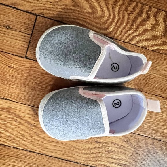 Gray and pink felted sneakers - size 3 - Picture 2 of 4